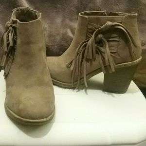 Beige booties